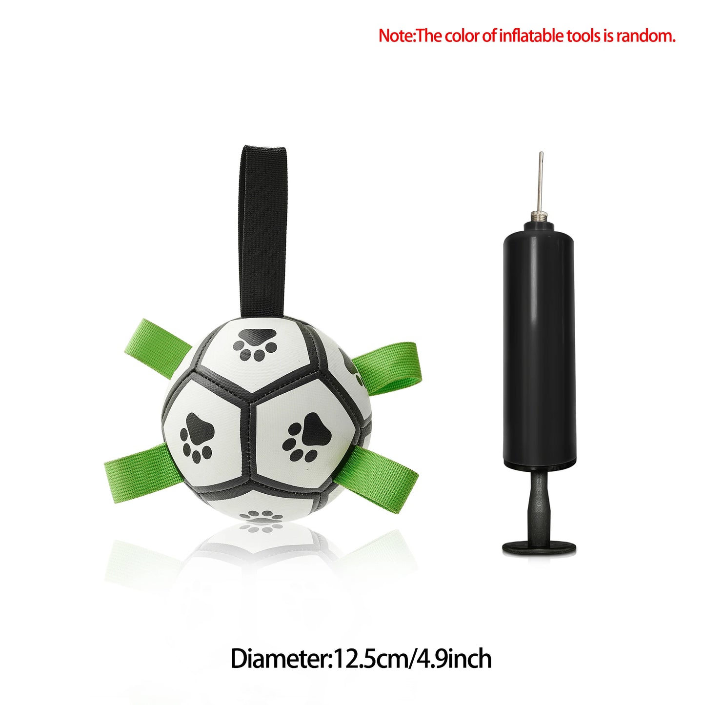 Dog Toys Soccer Ball with Straps, Interactive Dog Toys for Tug of War, Puppy Birthday Gifts, Dog Tug Toy, Dog Water Toy, Durable