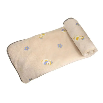 Pet Comfortable Blanket Cute Pattern Dogs Bed Blanket Warm Breathable Warm Cat Blanket Velvet Comfortable Puppy Sleep Mat Autumn