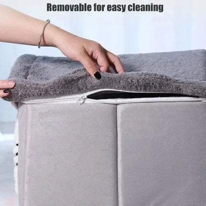 All-Season Soft Pet Bed Tent with Removable Washable Cushion for Dogs and Cats