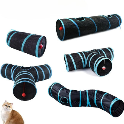Cat Tunnel Toys Pet Supplies Cat S T Pass Play Tunnel Foldable Cat Tunnel Cat Toy Breathable Drill Barrel Cat Interactive Toys