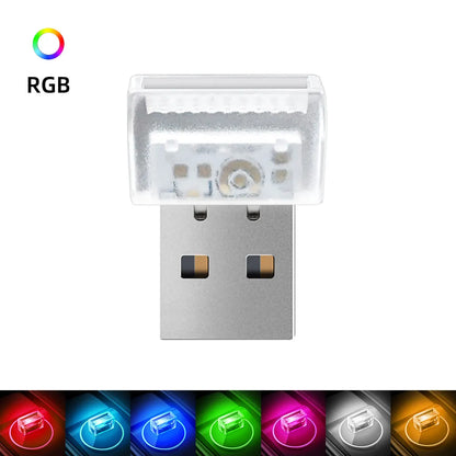 Mini USB LED Car Atmosphere Light | Universal Ambient Decorative Lamp
