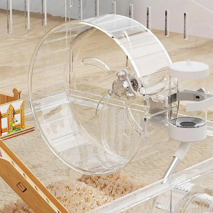 Hamster Cage 2-Layer Clear Acrylic Pet Habitats Hamster Enclosure for Indoor Outdoor Home Yard Breeding Observation Pet Shop
