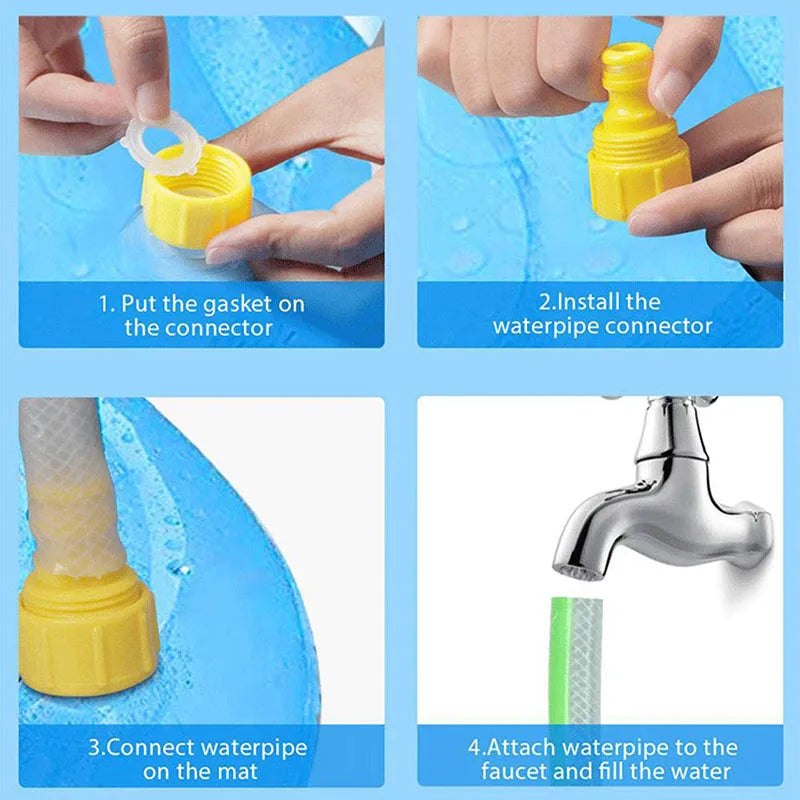 Pet Dog Water Spray Mat Pvc Inflatable Water Fountain Spray Mat Pet Bathing Mat Outdoor Water Play