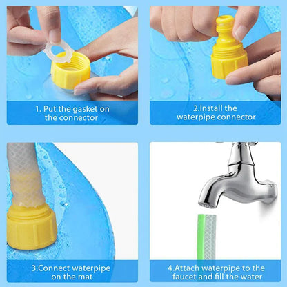 Pet Dog Water Spray Mat Pvc Inflatable Water Fountain Spray Mat Pet Bathing Mat Outdoor Water Play