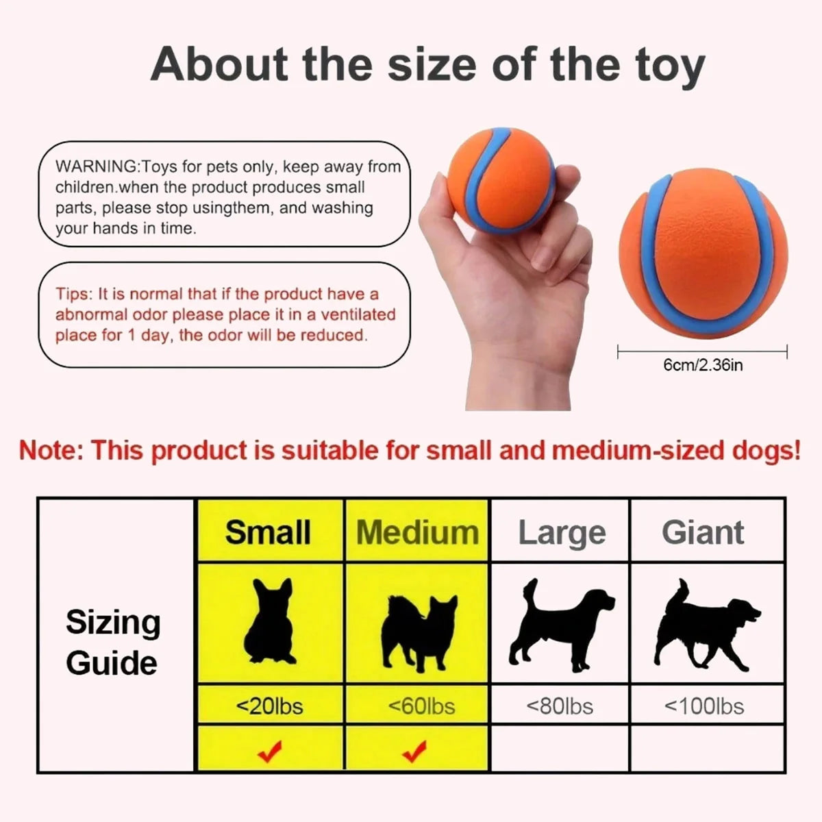 Interactive Rubber Bouncy Dog Ball Toy for Training and Relieve Boredom Dog Chewing Toy for Cleaning Teeth Pet Toys for All Dogs