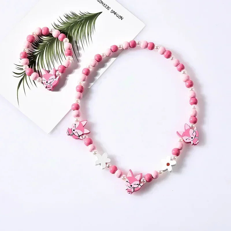 Girl Beads Toys Necklace and Bracelet Set for Girls | Unicorn Princess Jewelry Gift