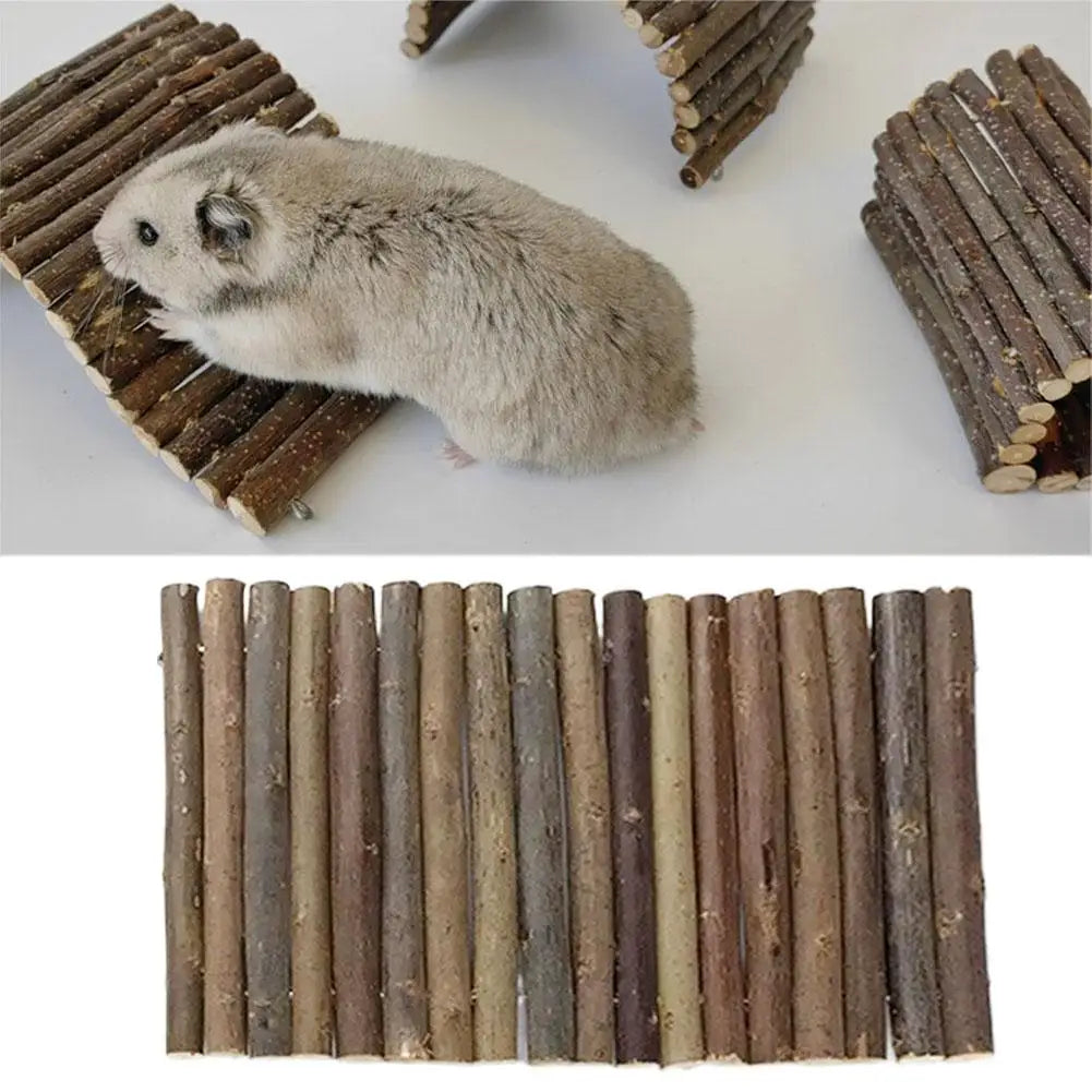 Small Pet Willow Branch Chew Toy, Height, Bendable Design, Dental Care, Natural Nutrients, For Rabbits/Guinea Pigs