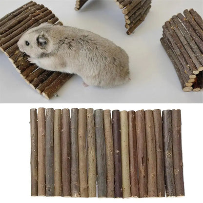 Small Pet Willow Branch Chew Toy, Height, Bendable Design, Dental Care, Natural Nutrients, For Rabbits/Guinea Pigs