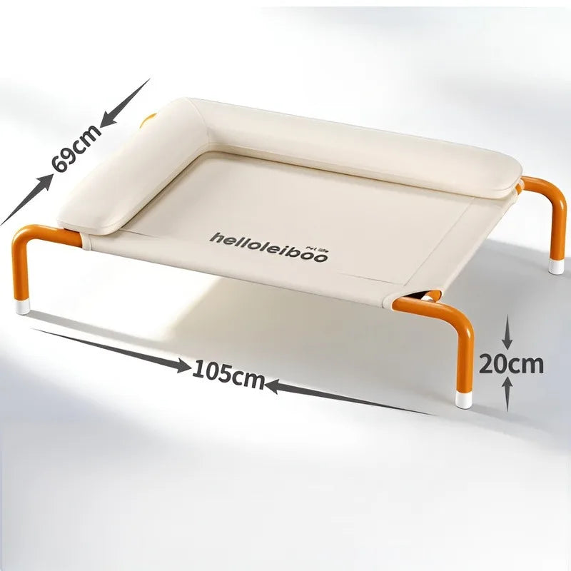 Pet Furniture Mesh Elevated Dog Beds Breathable Removable Raised Dog Bed with Pillow Outside Dog Bed Cat Patio Sunbathing