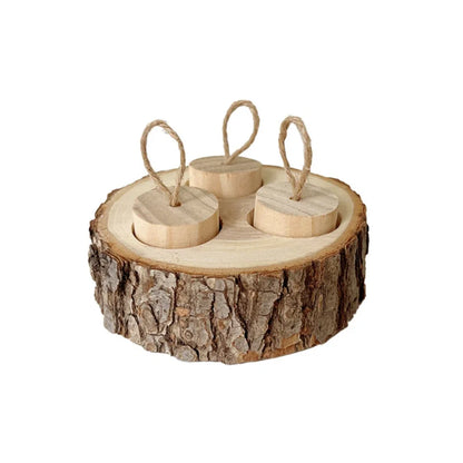 Wooden Round Shaped Parrot Chewing Toy Educational Supplies for Small Pet Birds Parrot Hamster Rabbit Chewing Toys Foraging Toys