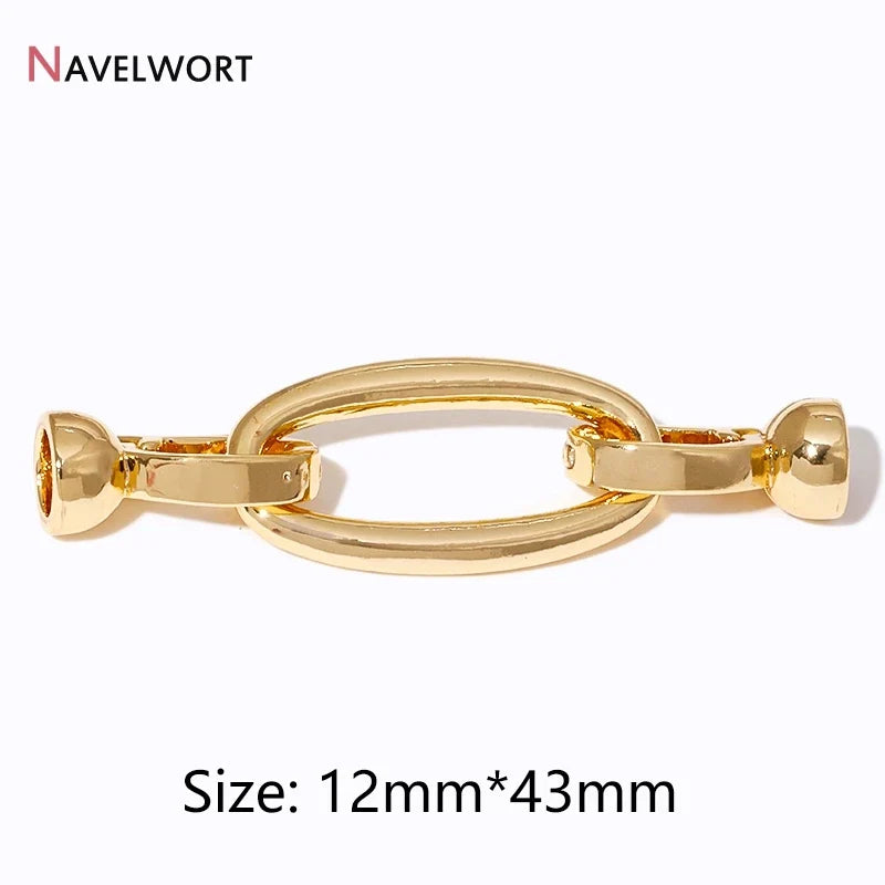 2/4/6Pcs Gold Color Round Jewelry Clasps | Locks For Bracelet Necklace Making Supplies