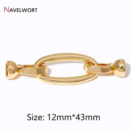 2/4/6Pcs Gold Color Round Jewelry Clasps | Locks For Bracelet Necklace Making Supplies