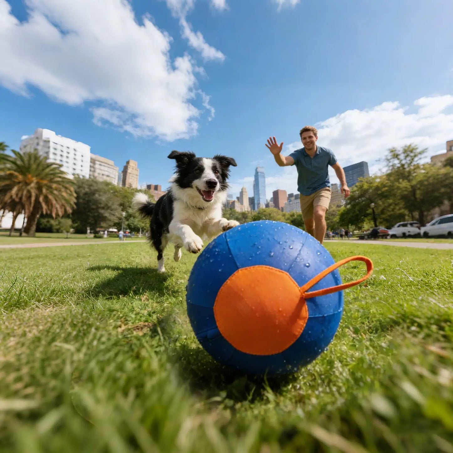 Large Dog Ball Interactive Moving Toys Pet Supplies Herding Ball for Dogs Breed for Puppy Small Medium Large Breed Keep Busy