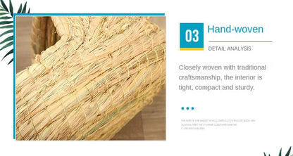 Grass Woven Bird Nest Rabbit Grass Nest Grass Mat Hamster Accessories Slippers Rabbit Nest Rabbit Winter Warm Pet Supplies