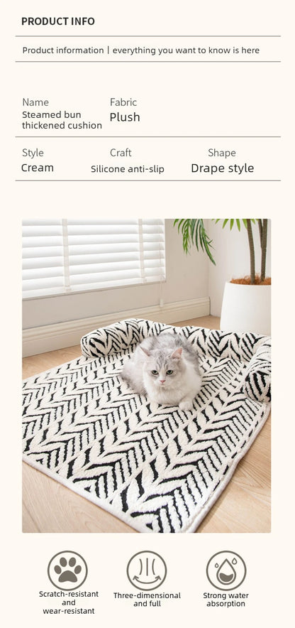New Pet Mat-Original & Thickened Non-Slip Plush Pet Mat, Warm Sofa Style Dog & Cat Bed, Nordic Pet Accessories for Home