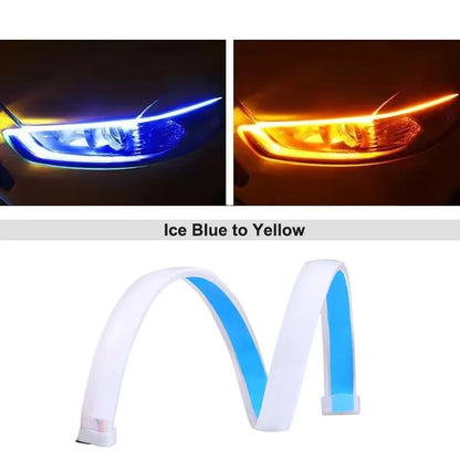 Car LED Daytime Running Light Strip | Flexible Waterproof DRL with Flowing Turn Signal
