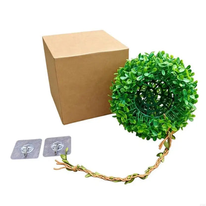 Realistic Artificial Grass Ball With Shelter Cave For Reptiles Terrarium Decoration And Bird Nest Habitat Tanks Landsacpe KXRE