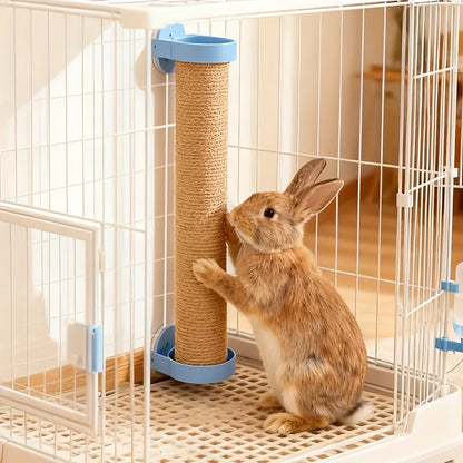 Adjustable Angle Rabbit Scratch Post | Natural Sisal Rabbit Claw Scratcher, Interactive Climbing, Scratch Toy for Rabbits, Cats