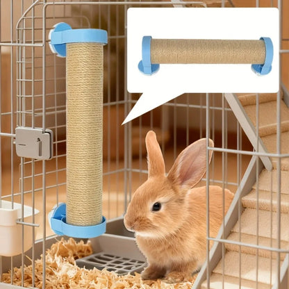 Adjustable Angle Rabbit Scratch Post | Natural Sisal Rabbit Claw Scratcher, Interactive Climbing, Scratch Toy for Rabbits, Cats