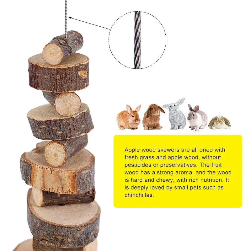 Hamster Rabbit Chew Toy Natural Wood Sticks for Small Pet Chinchilla Guinea Pigs Squirrels Tooth Grinding Toy Pet Supplies