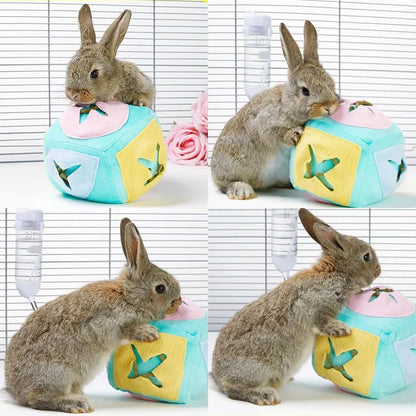 Large Rabbit Foraging Toy with Bell Washable Puzzle Feed Game Rabbit Toy for Bunnies Bunny Enrichment Toys Rabbit Toys