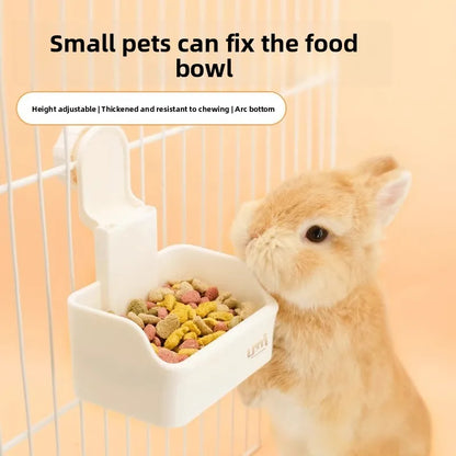 Large-capacity Rabbit Food Bowl with Secure Base Durable and Bite-resistant