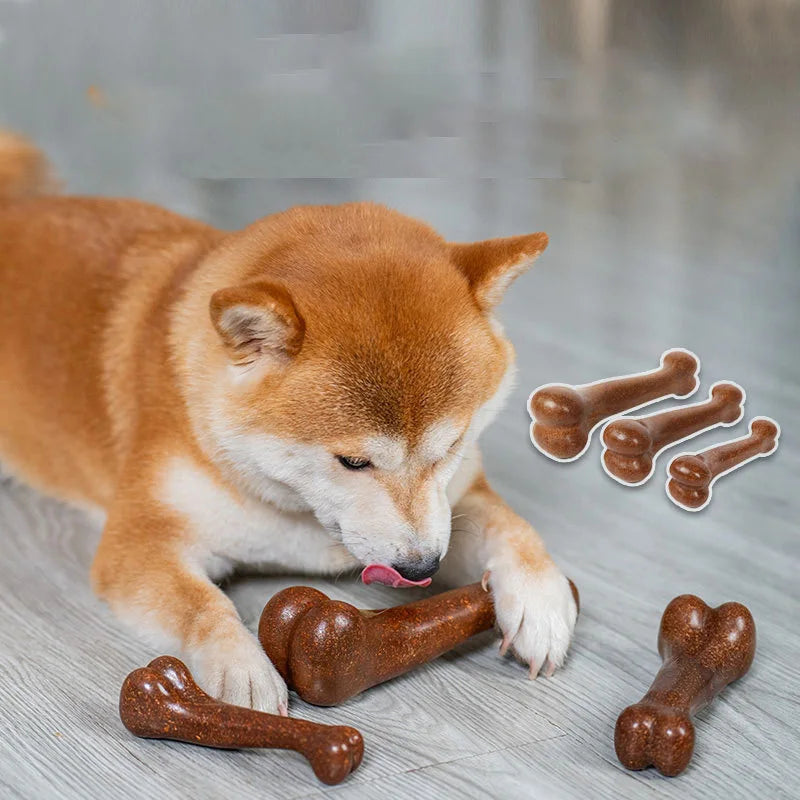 Dog Bone Chews Toys Nearly Indestructible Natural Non-Toxic Anti-Bite Puppy Toys For Small Medium Large Dog Pet Training Toys