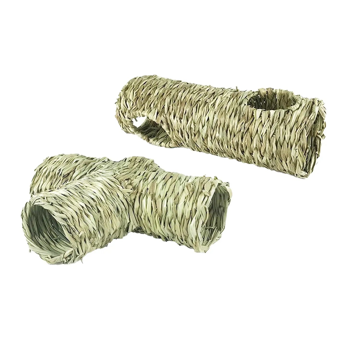 Hamster Grass Tunnel Interactive Toy Cage Chew Toys Rabbit Tunnel Tube Straw