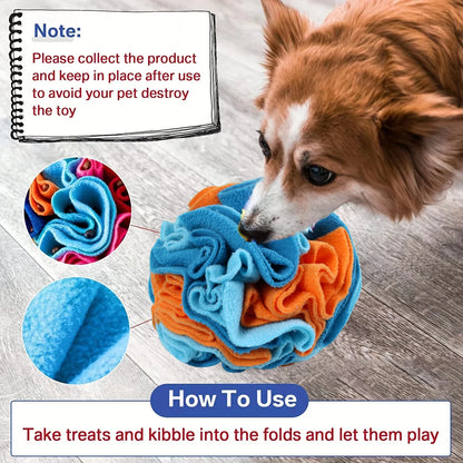 Interactive Dog Toys Snuffle Ball for Dogs Encourage Natural Foraging Skills, Snuffle Ball Dog Puzzle Toys Treat Ball for Large