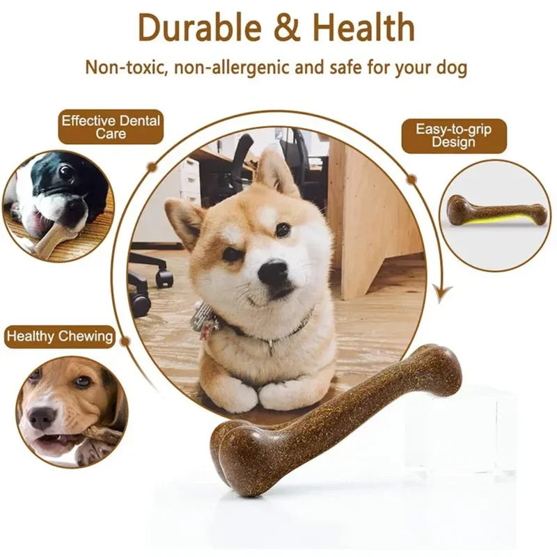 Dog Bone Chews Toys Nearly Ind Estructible Natural Non-Toxic Anti-bite Puppy Toys for Small Medium Large Dog Pet Chew Toy