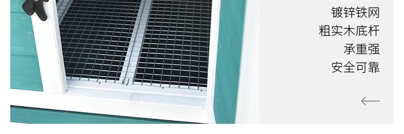 Rabbit Cage Anti Spray Urine Deluxe Double Drawer Rabbit Hutch Solid Wood Pigeon Coop Chicken Cage Bottom Mesh Outdoor