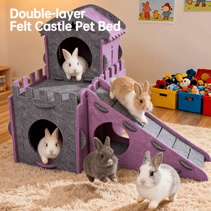 Miniature Animal Kennels And Castle Hideouts Perfect Rabbits Guinea Chinchillas Suitable All Seasons Small pets  Pet supplies