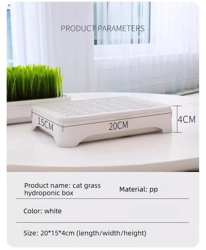 Pet Cat Grass Hydroponic Planter Pot Kitten Wheat Seedling Soilless Planting Device for Indoor Home Garden Plant Care