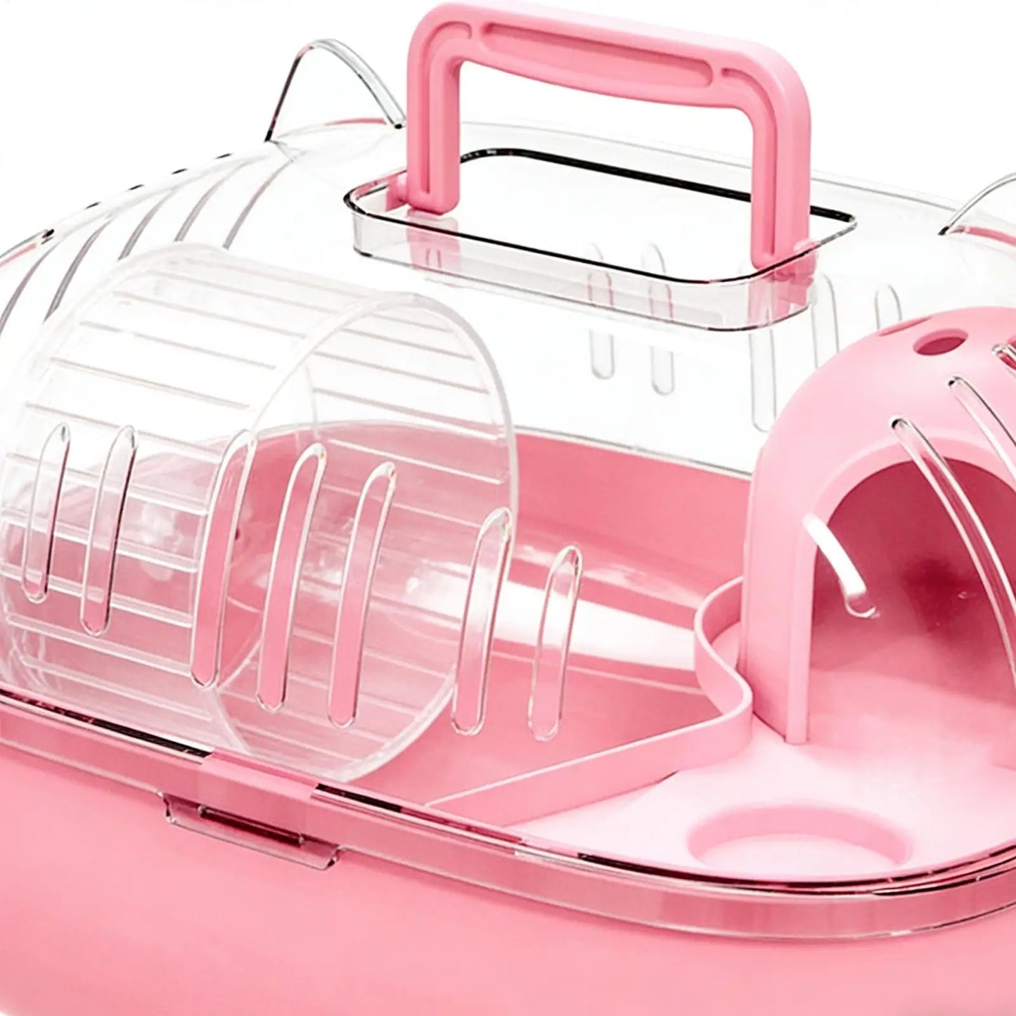 Hamster Carrier Bag Double Layer Clear Cover Outing Cage Travel Hamster Cage For Rabbits Rodents Lizards Transport Short Trip