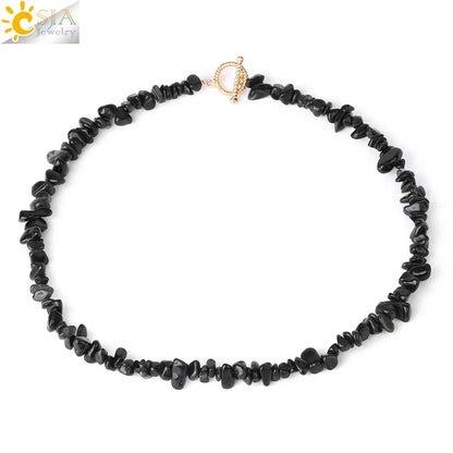 Natural Chip Stone Choker Necklace | Bohemia Crystal Bead Jewelry