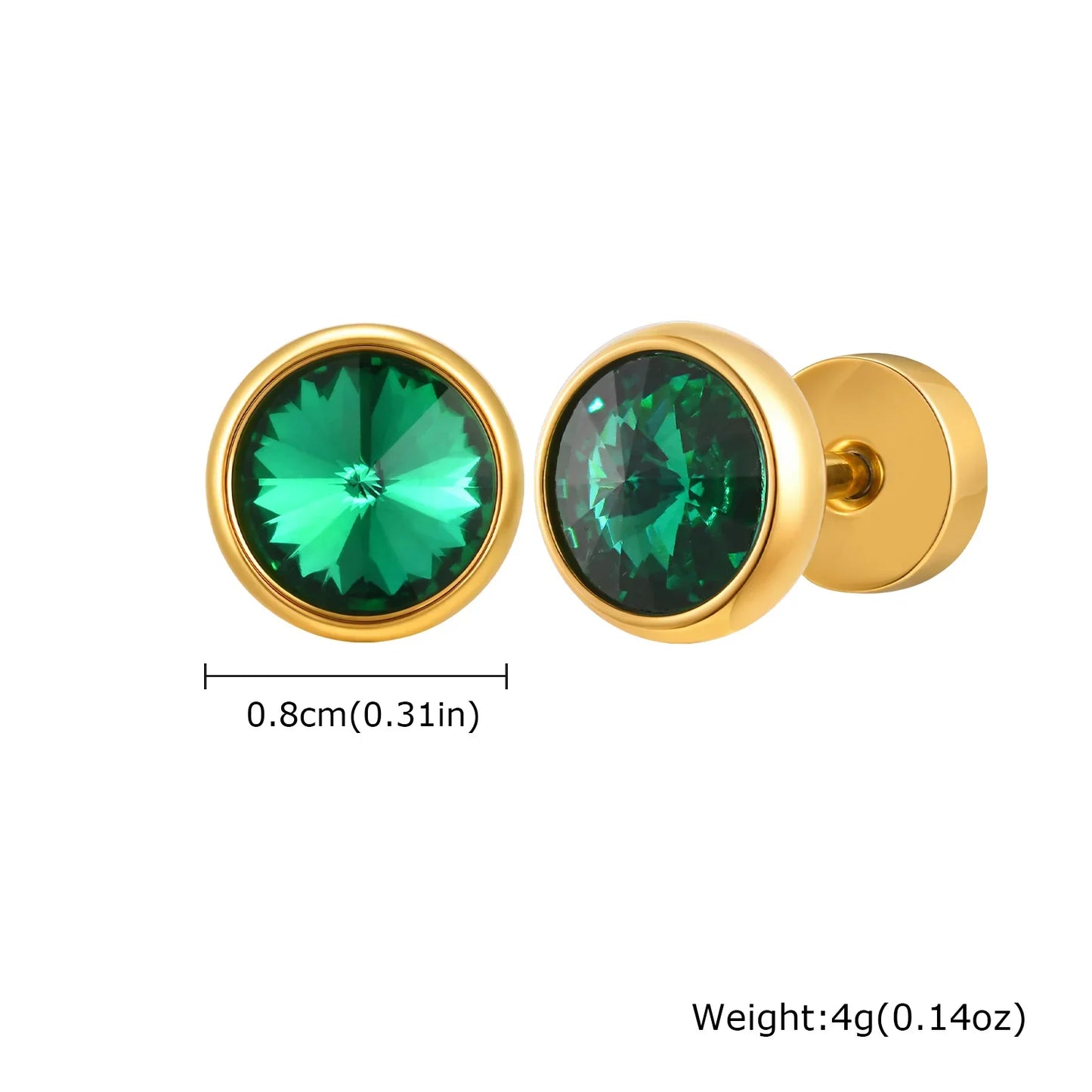 Anti Allergy Round Zircon Stud Earring for Men | AAA CZ Stainless Steel Hip Hop Classic Jewelry