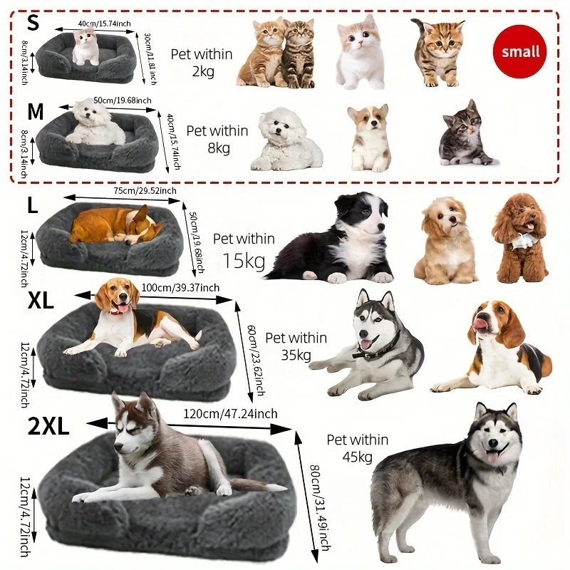 Dog Bed for Winter Puppy Bed Warm Sofa Pets Products Small Cats Mat Pet Supplies Large Baskets Beds Dogs Medium Kennel Big Home