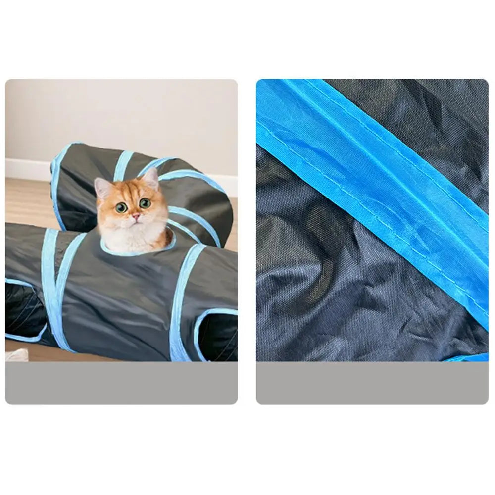 Cat Toy Tunnel Indoor Cat Hide Interactive Play Tunnel Tube Toys Fun Foldable Cat Hideaway Play Toys for Rabbits Puppy Kitten