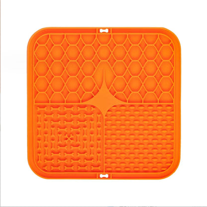 Pet Lick Silicone Mat Slow Feeder Dog Food Plate Bathing Distraction Sucker Training Feeder Supplies for Dogs