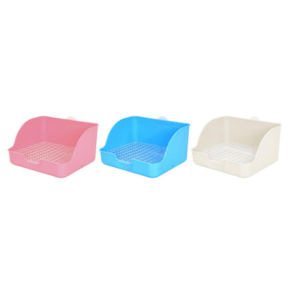 Rabbit Litter Box Rectangular Pet Toilet Pet Pan Potty Small Animal Litter Pee Pan Tray Toilet Easy Operation Bigger Pet