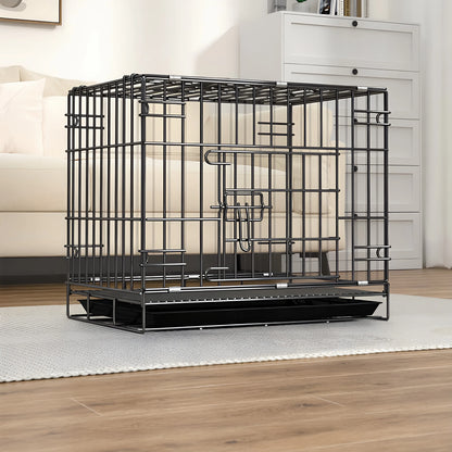 Dog Cage, Small and Medium-Sized Dog, Pet Cage, Fence, Thickened, Large Dog, Household Folding Dog Bed, Car Cage, Cat Cage