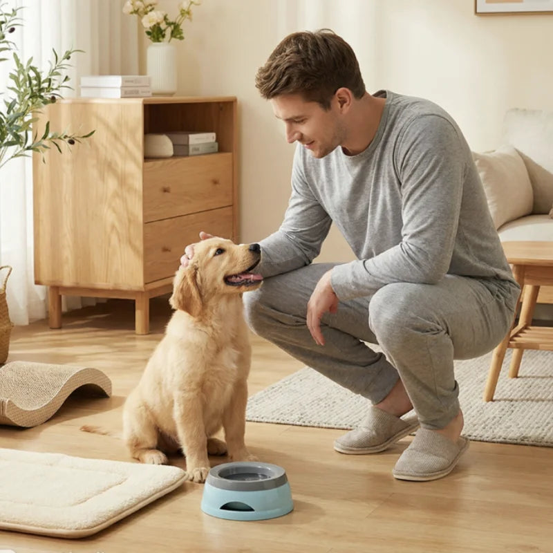 Portable Plastic Pet Dog Bowls No Spill Floating Design Non-Slip Cat Bowl Water Feeder Dry Mouth Support Pet Accessories