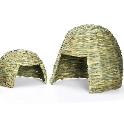 Hamster Grass Cave House For Small Animal Hideouts House Play Cave Habitat Decors For Ferrets Cage Pet Supply