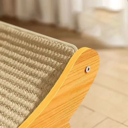 Wooden Cat Scratching Pad Detachable Wear-resistant Cat Scratch Board Multifunctional Cat Bed Grinding Claw Toy for Kitten
