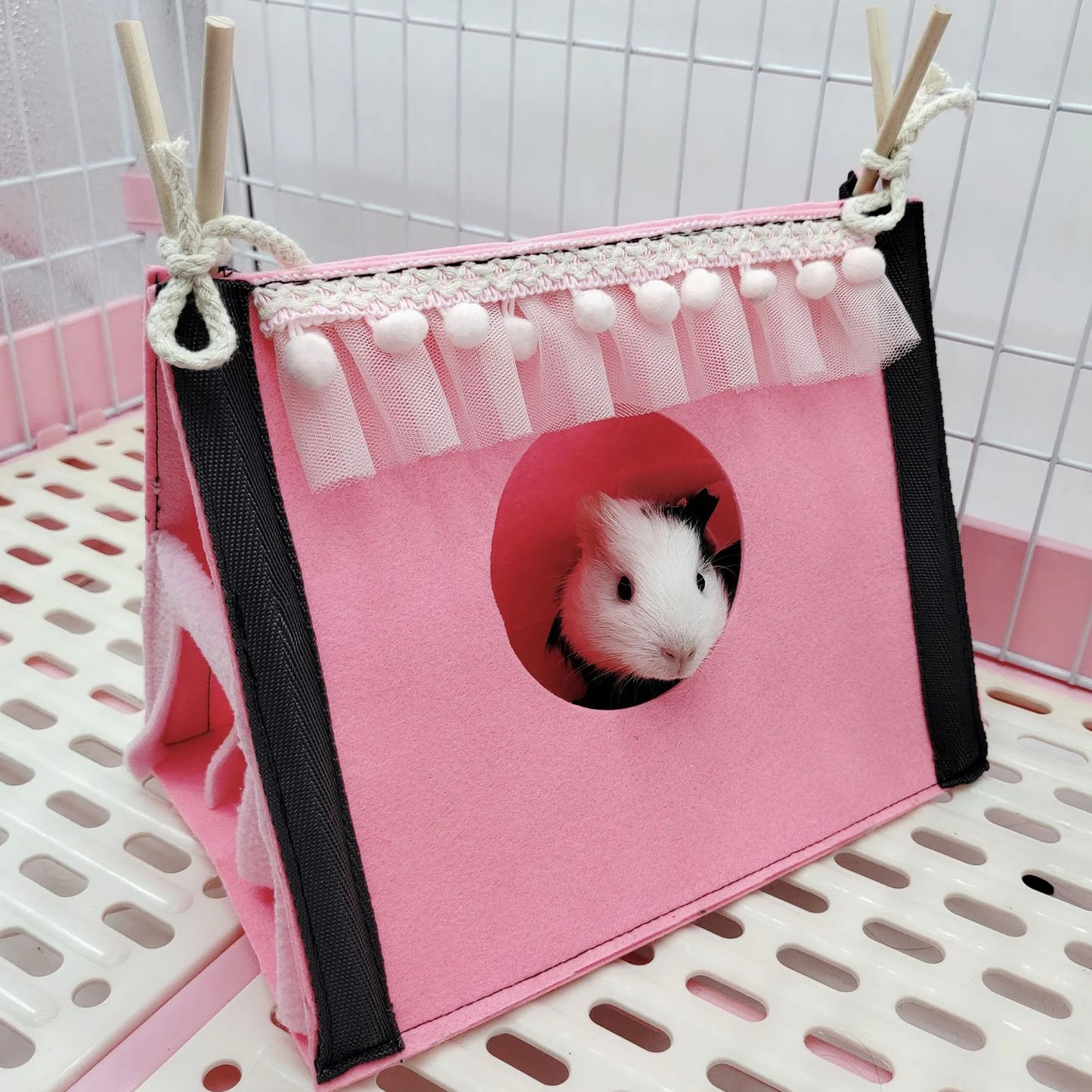 Guinea Pig Hideout Tunnel Tent Hamster Hideout Tent Rabbit Rat Tunnel House Small Animal Tube Warm Habitat