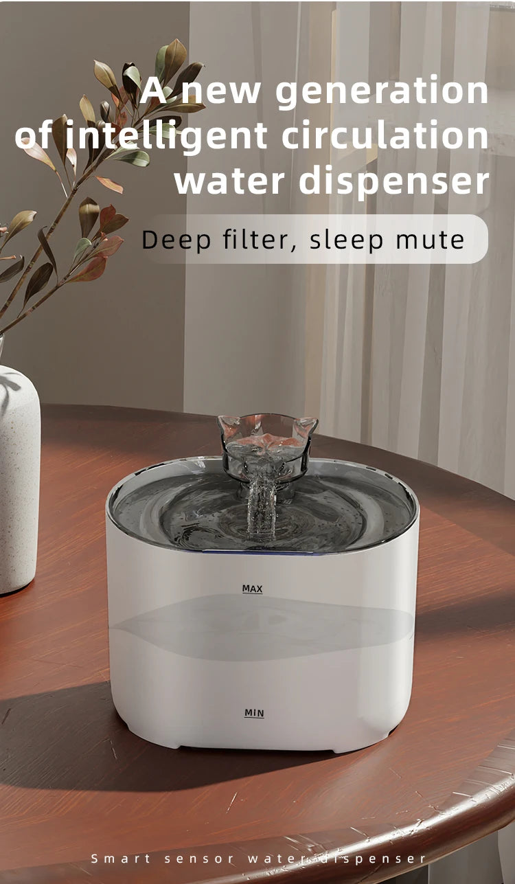 Pet Automatic Cat Water Fountain with Filters Ultra Silent USB Electric Water Pump Pet Drinking Water Dispenser for Cats Dogs