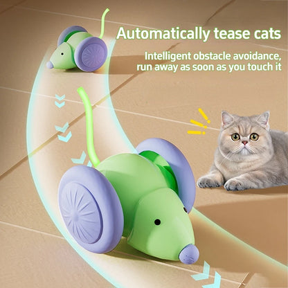 Pet Toys Interactive Cat Toy Electric Mouse Car Automatic Teaser Intelligent Obstacle Avoidance Pet Products Cat Accessories