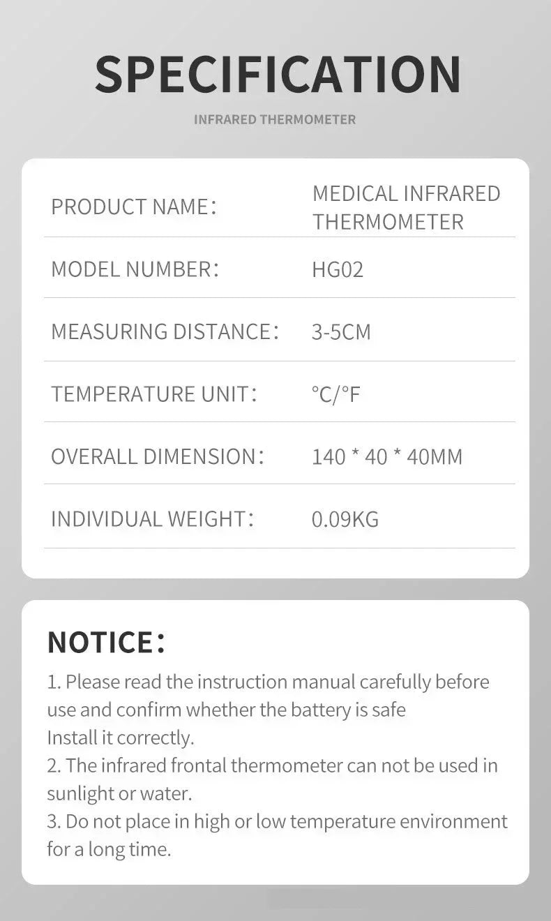 Pet  Medical Digital Infrared Thermometer Quick Temperature Measurement Medical Handheld Pet Non-contact Thermometer