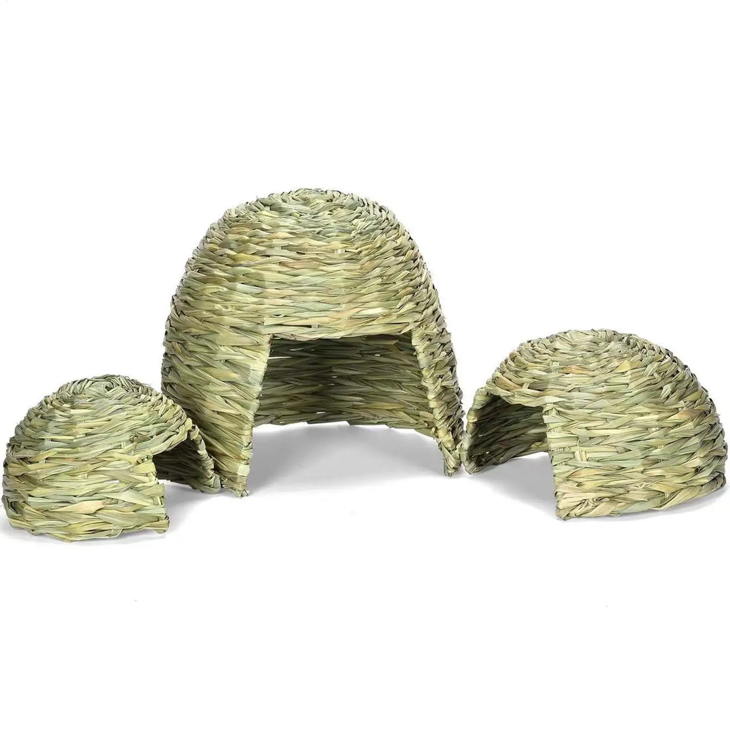 Hamster Grass Cave House For Small Animal Hideouts House Play Cave Habitat Decors For Ferrets Cage Pet Supply