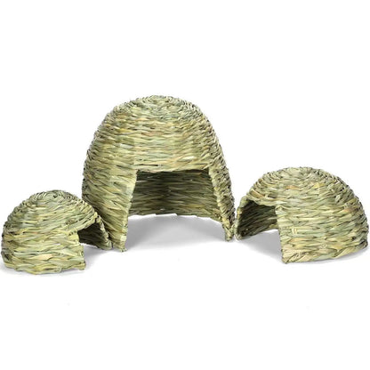 Hamster Grass Cave House For Small Animal Hideouts House Play Cave Habitat Decors For Ferrets Cage Pet Supply